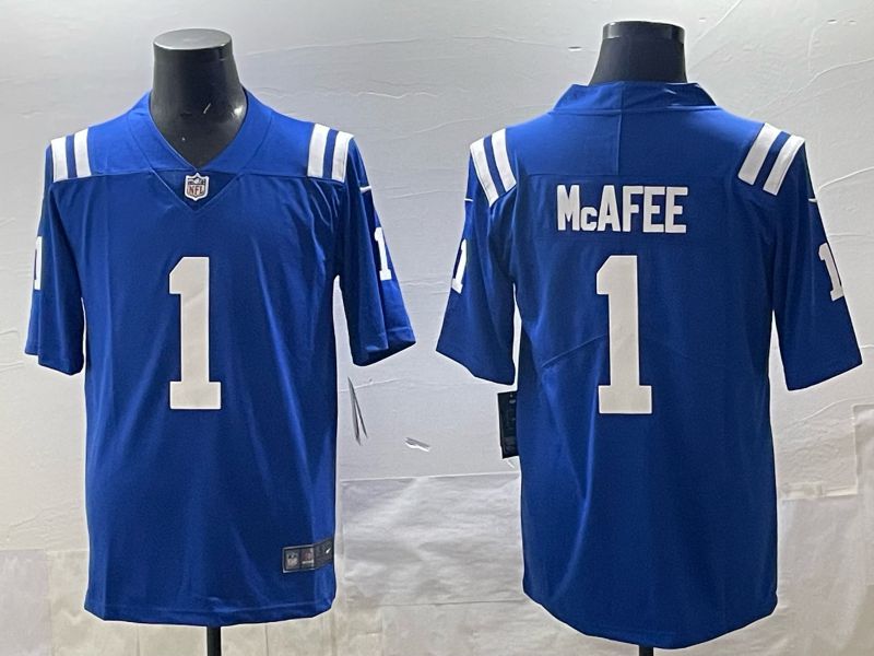 Men 2025 Nike Indianapolis Colts #1 Mcafee Blue Limited NFL Jersey 01